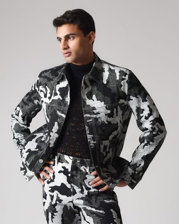 Countrymade India — Camouflage Shadow Denim Jacket