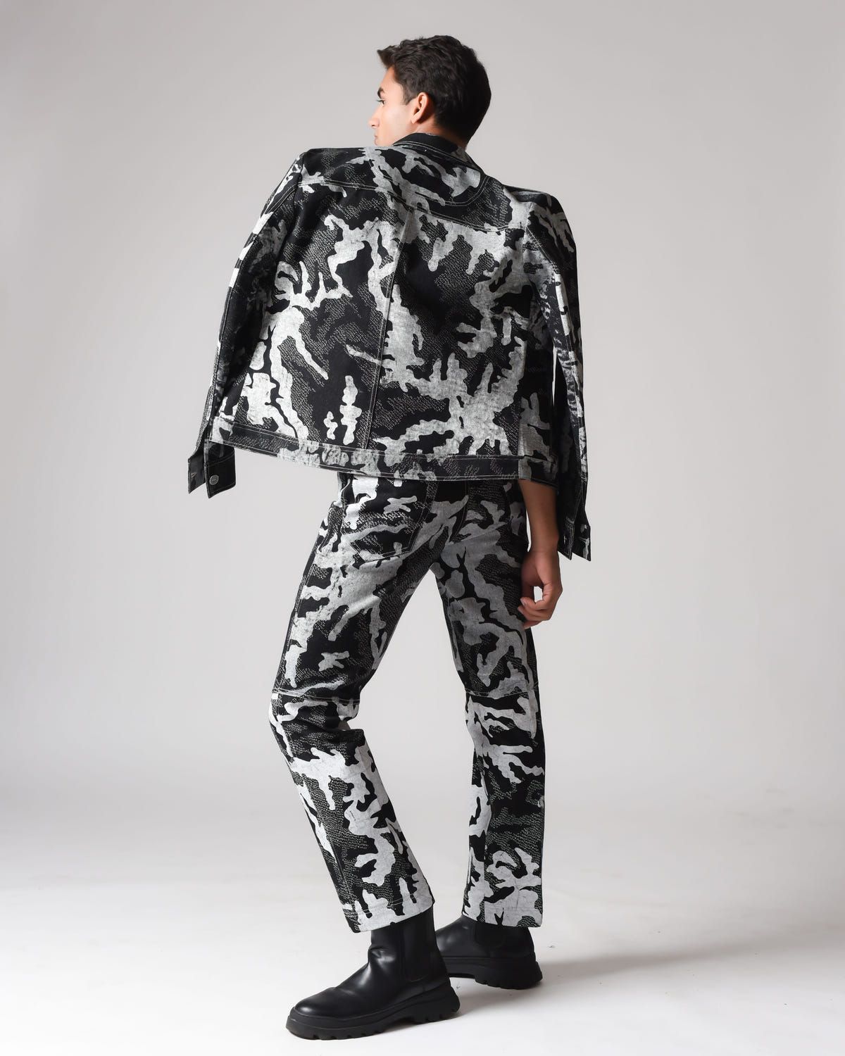 Camouflage Shadow Denim Jacket - image 2
