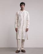 Residual Stitches Linear Kurta Set view 1
