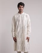 Residual Stitches Linear Kurta Set view 3