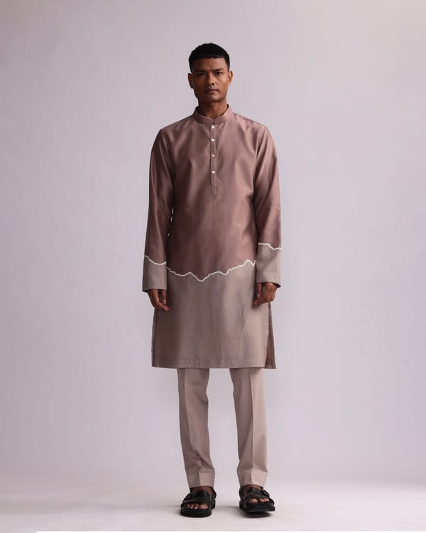 Countrymade India — HALF AND HALF KURTA WITH MATCHING PANTS