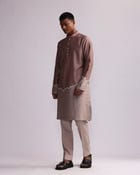 HALF AND HALF KURTA WITH MATCHING PANTS view 4