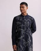 Shadow Camo Hand Embroidered Kurta Set view 2