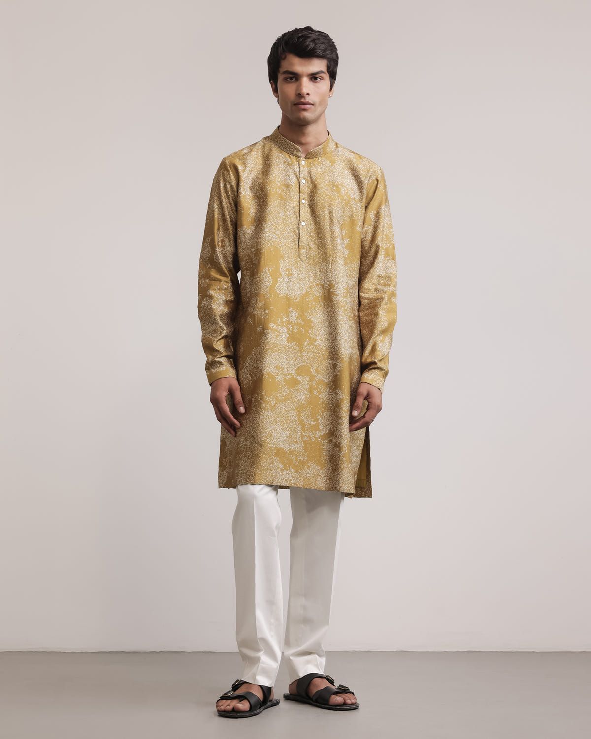 Dust Print Silk Kurta - image 1