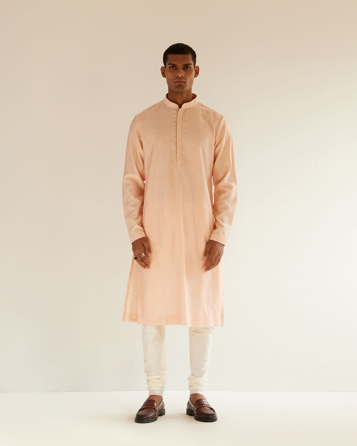 Black Hole Placement Embroidery Kurta Set - image 2
