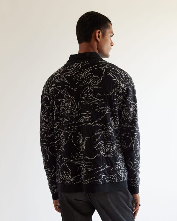 Countrymade India — Black Hole Jacquard Sweater