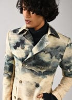 Camo-Clouds Trench Coat view 2