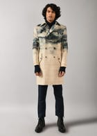 Camo-Clouds Trench Coat view 3