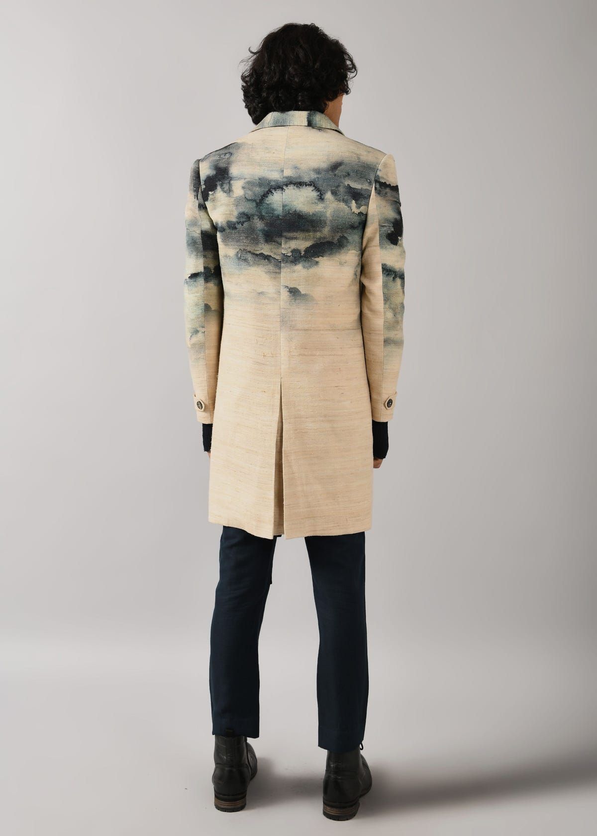 Camo-Clouds Trench Coat - image 4