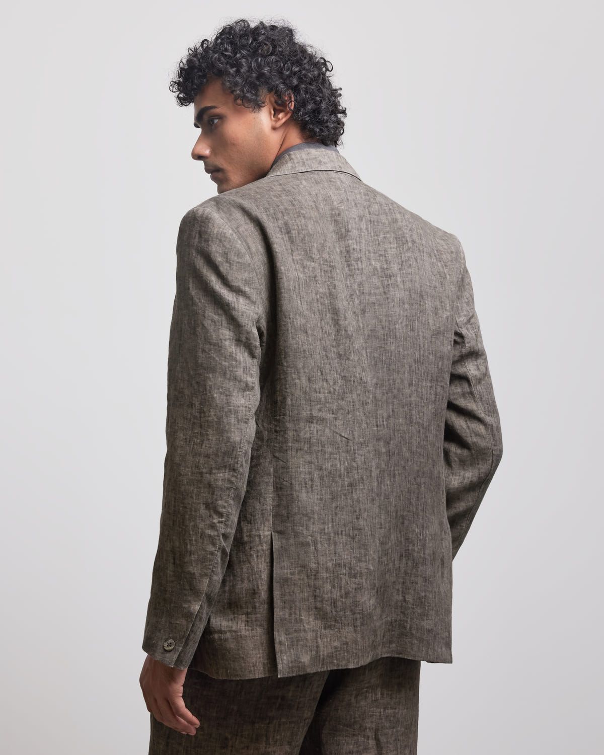 STONE BROWN SINGLE BREASTED BLAZER - image 3