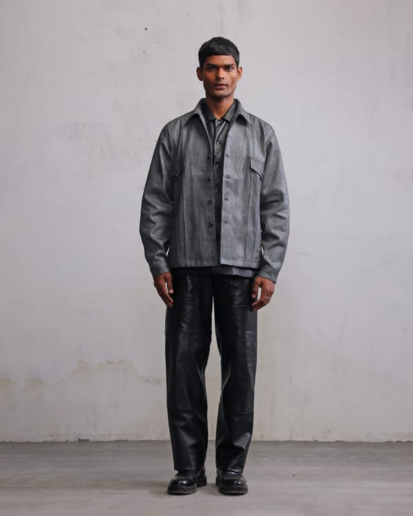 Countrymade India — Silver coated denim jacket