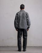 Silver coated denim jacket view 2