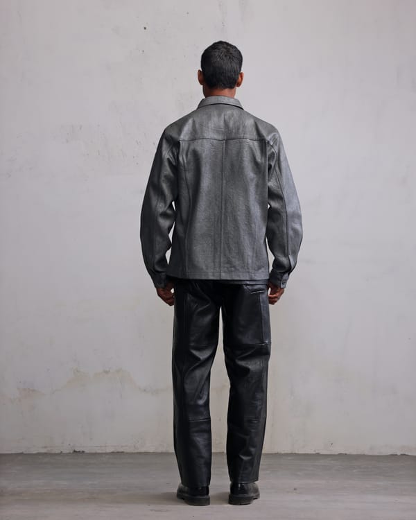 Countrymade India — Silver coated denim jacket
