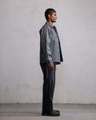 Silver coated denim jacket view 4