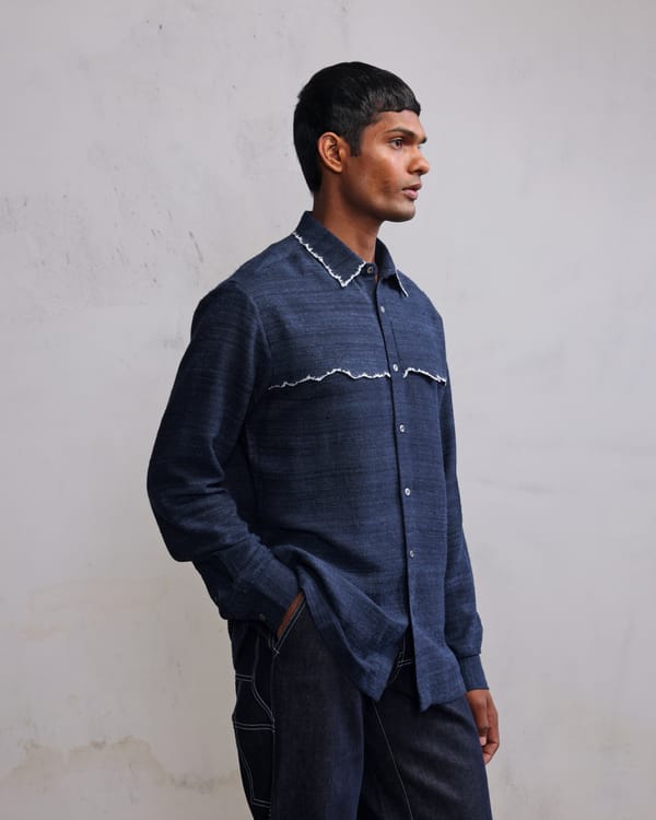 Countrymade India — Fractured line yoke shirt
