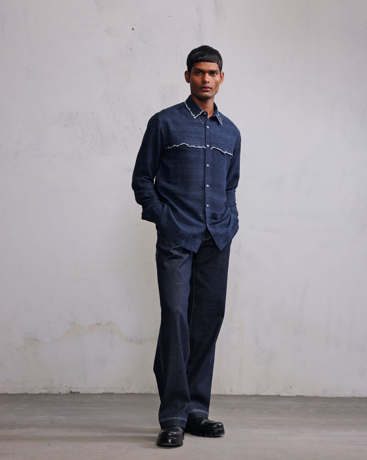 Fractured line yoke shirt - image 4