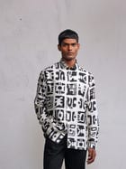 Fossil printed silk shirt view 1