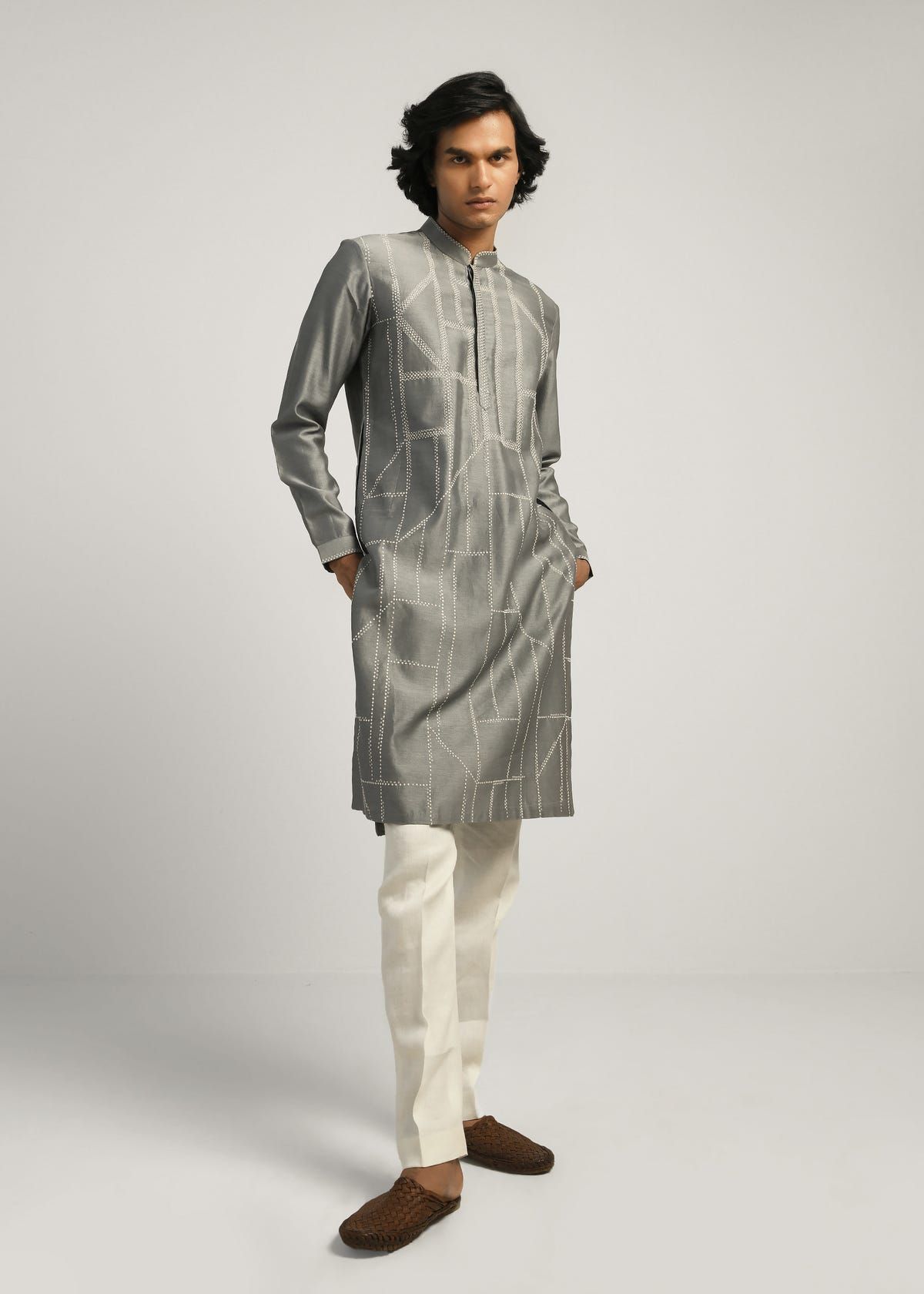 Fuselage Hand Emb Kurta Set - image 4
