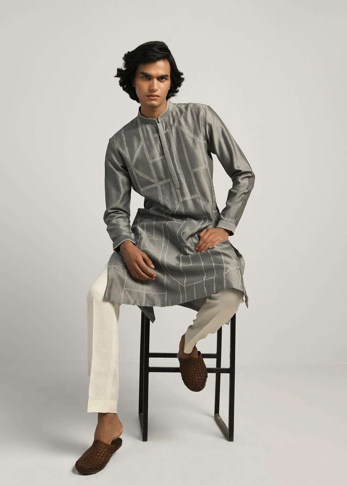Fuselage Hand Emb Kurta Set - image 5