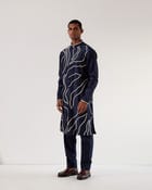 DNA Front Open Kurta Set view 2