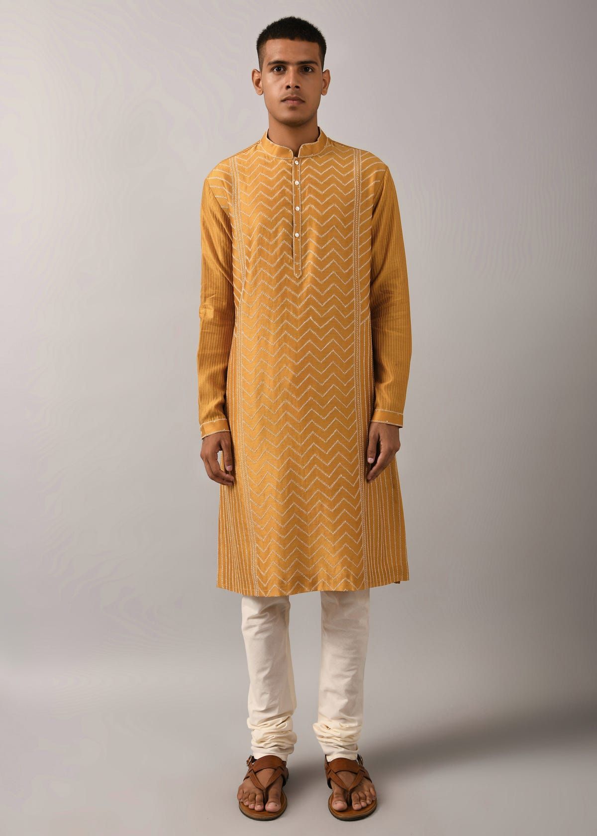 Chevron Hand Embroidered Kurta Set - image 2