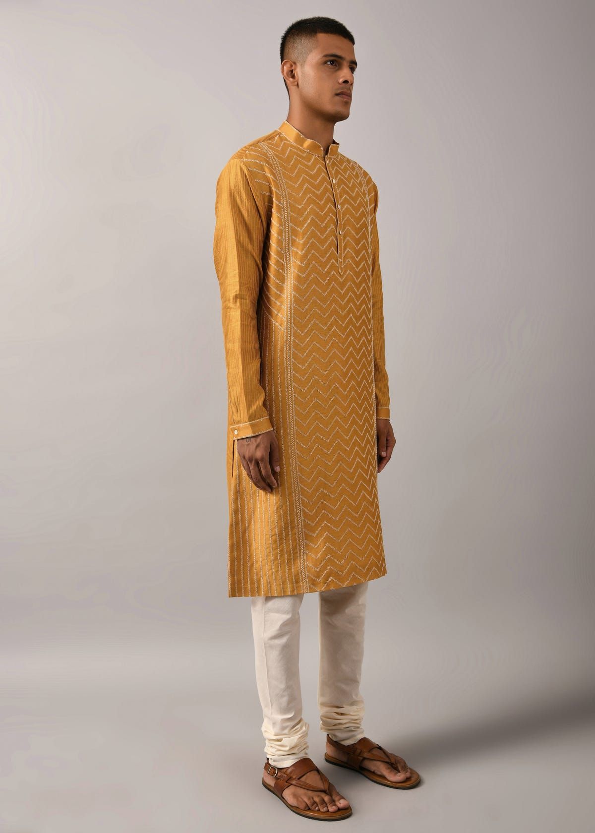 Chevron Hand Embroidered Kurta Set - image 3
