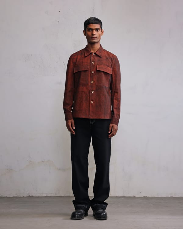 Countrymade India — Rust coated denim jacket