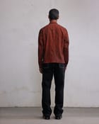 Rust coated denim jacket view 2