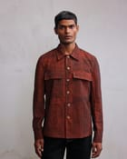 Rust coated denim jacket view 3