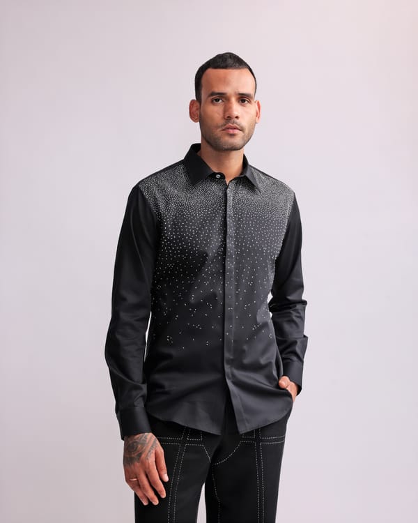 Countrymade India — NIGHT SKY EMBROIDERED SHIRT
