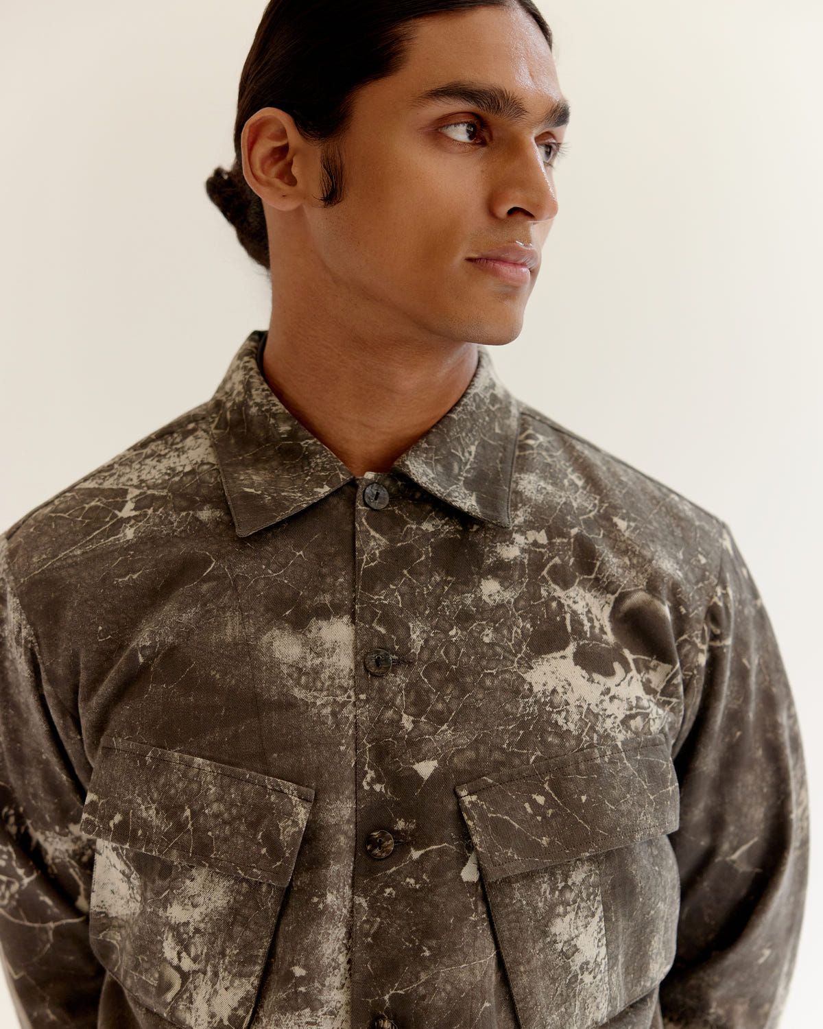 Skin Textured Batik Jungle Jacket - image 3