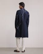 Fractured Lines Front-Open Kurta Set view 2