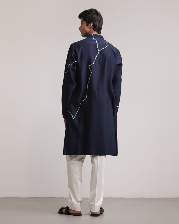 Countrymade India — Fractured Lines Front-Open Kurta Set