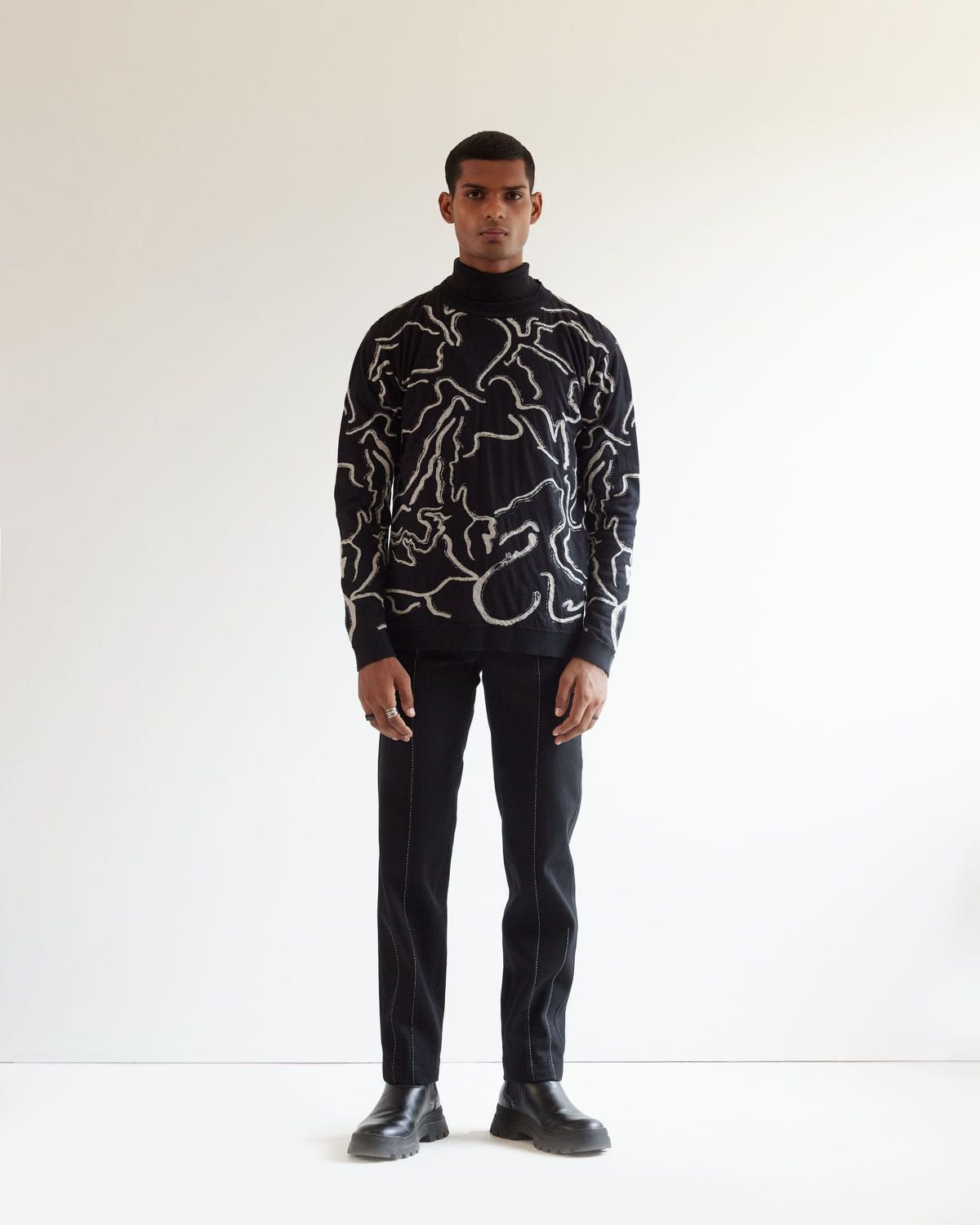 Desert Wave Jacquard Sweater - image 2