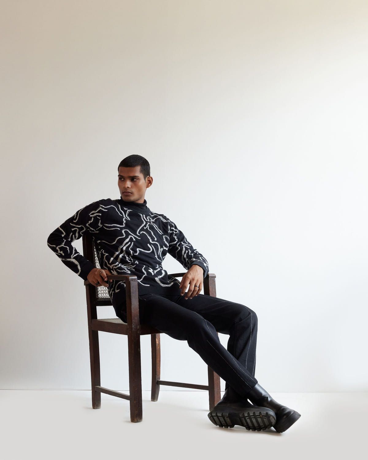Desert Wave Jacquard Sweater - image 3