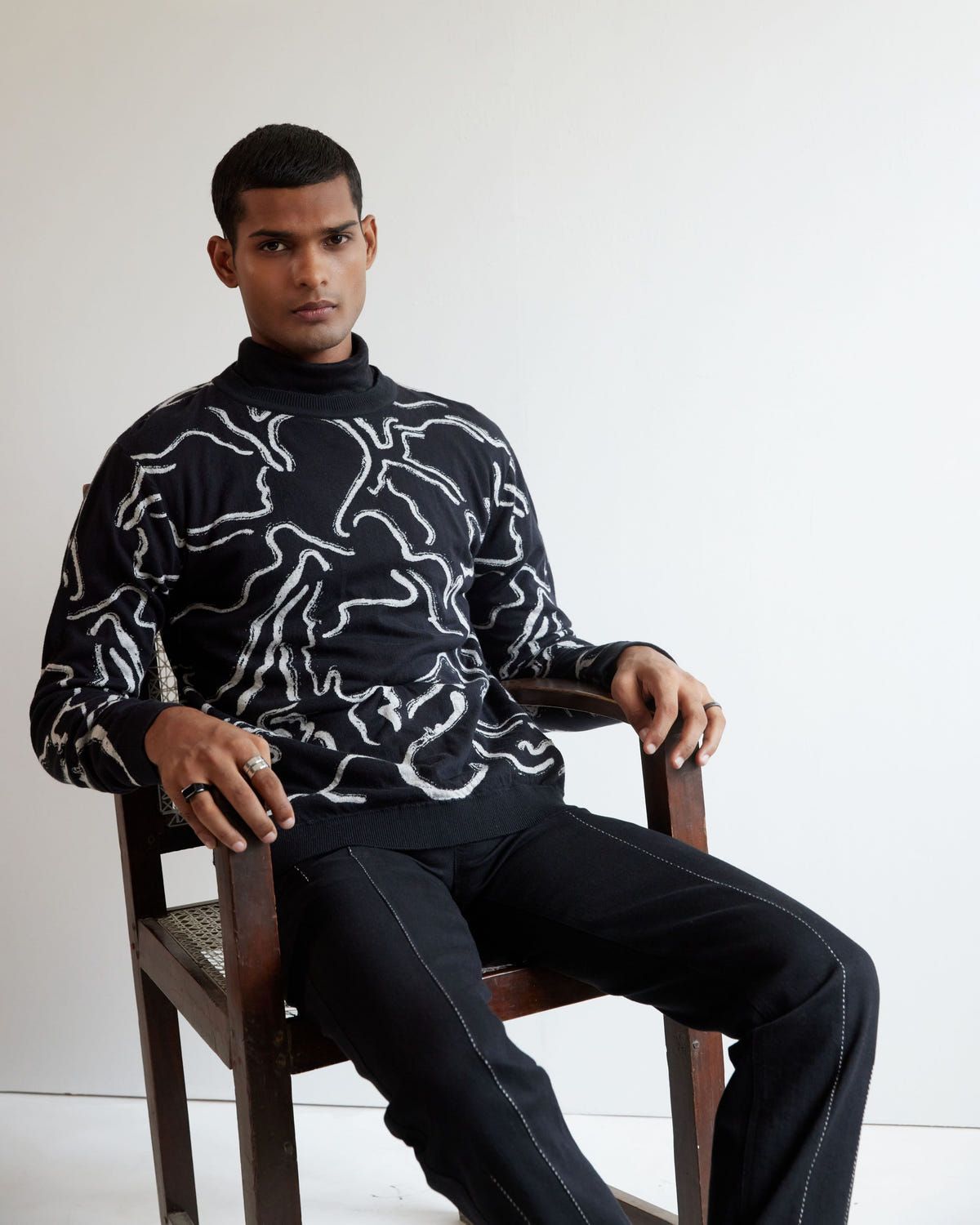 Desert Wave Jacquard Sweater - image 5