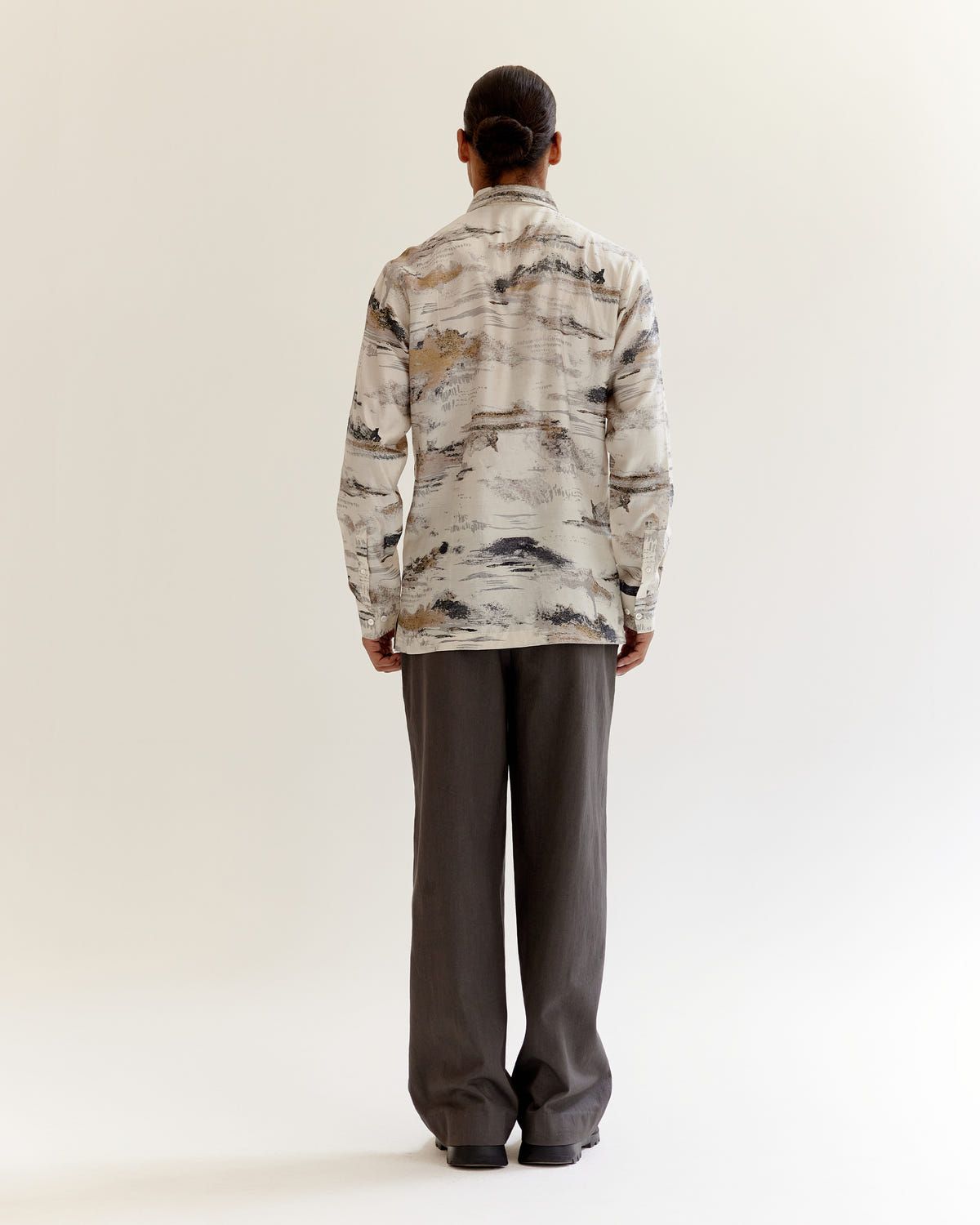 Arid Brushstroke Silk Shirt - image 3