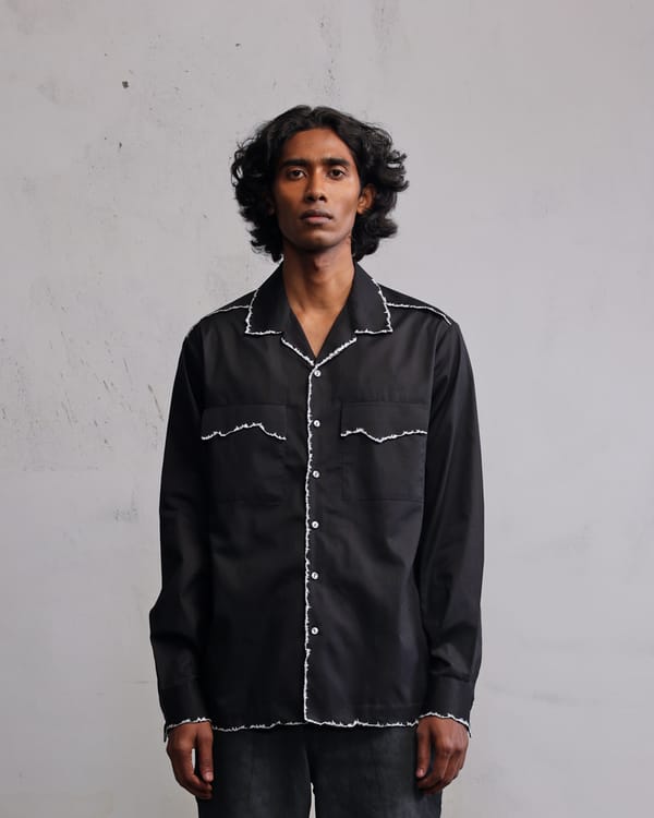 Countrymade India — Fractured line flap shirt