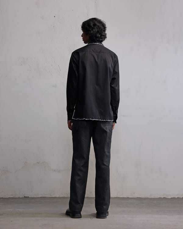 Countrymade India — Fractured line flap shirt