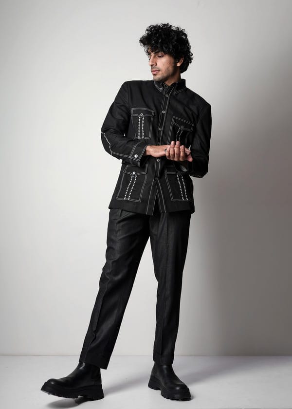 Countrymade India — Dots Safari Jacket