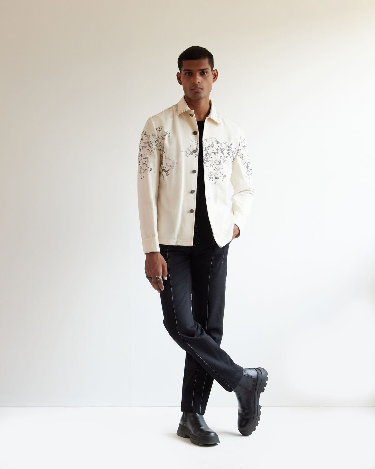 Map Denim Jacket - image 1