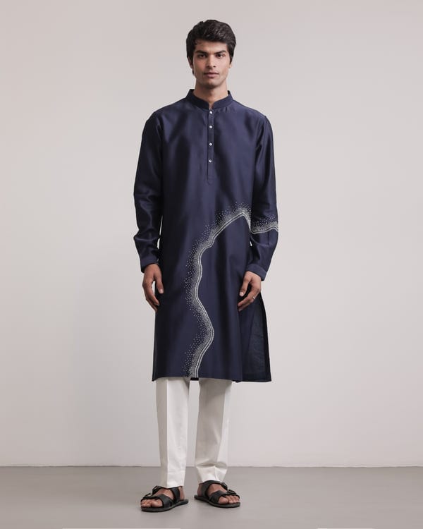 Countrymade India — Obscured Halo Hand-embroidered Kurta Set