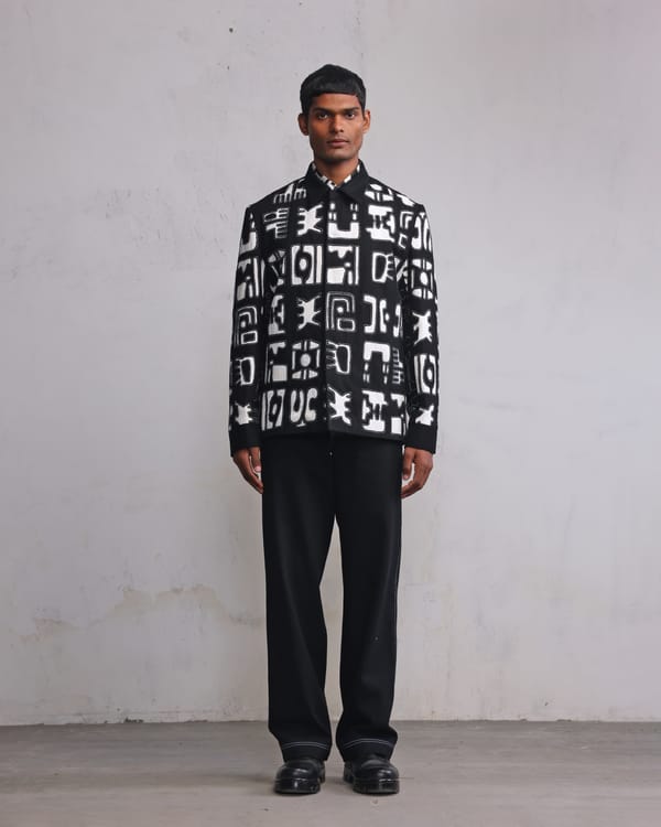 Countrymade India — fossils applique jacket