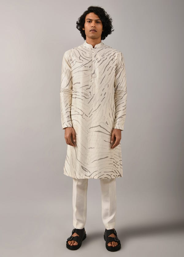 Countrymade India — Ivory Terrain Maize Kurta