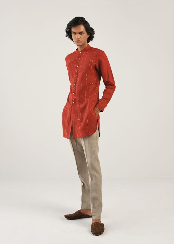 Countrymade India — Speckled Short Kurta