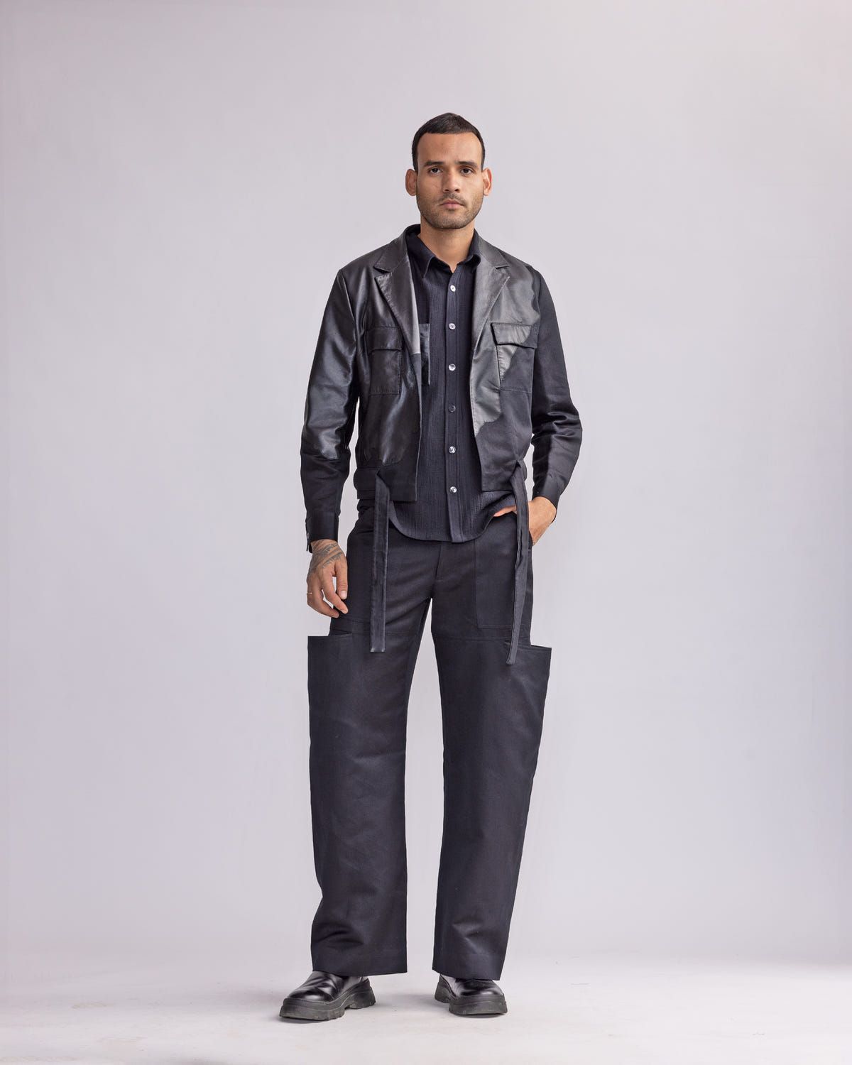 HARBOUR LEATHER PATCH SHORT JACKET - image 2