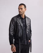 HARBOUR LEATHER PATCH SHORT JACKET view 4