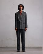 Metal coated double breasted blazer view 1