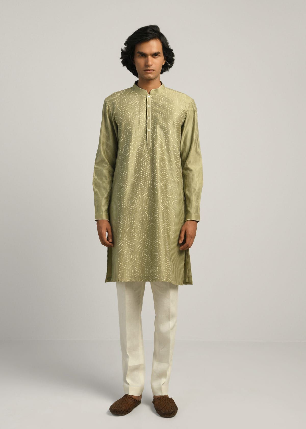 Hexa Dots hand Emb Kurta Set - image 2