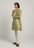 Hexa Dots hand Emb Kurta Set view 3
